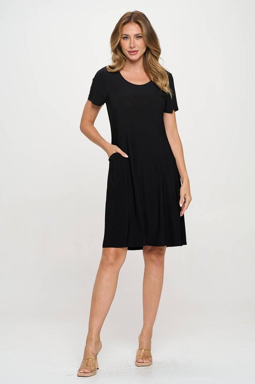 Princess Line Dress with Pockets Black Voyage Collection L