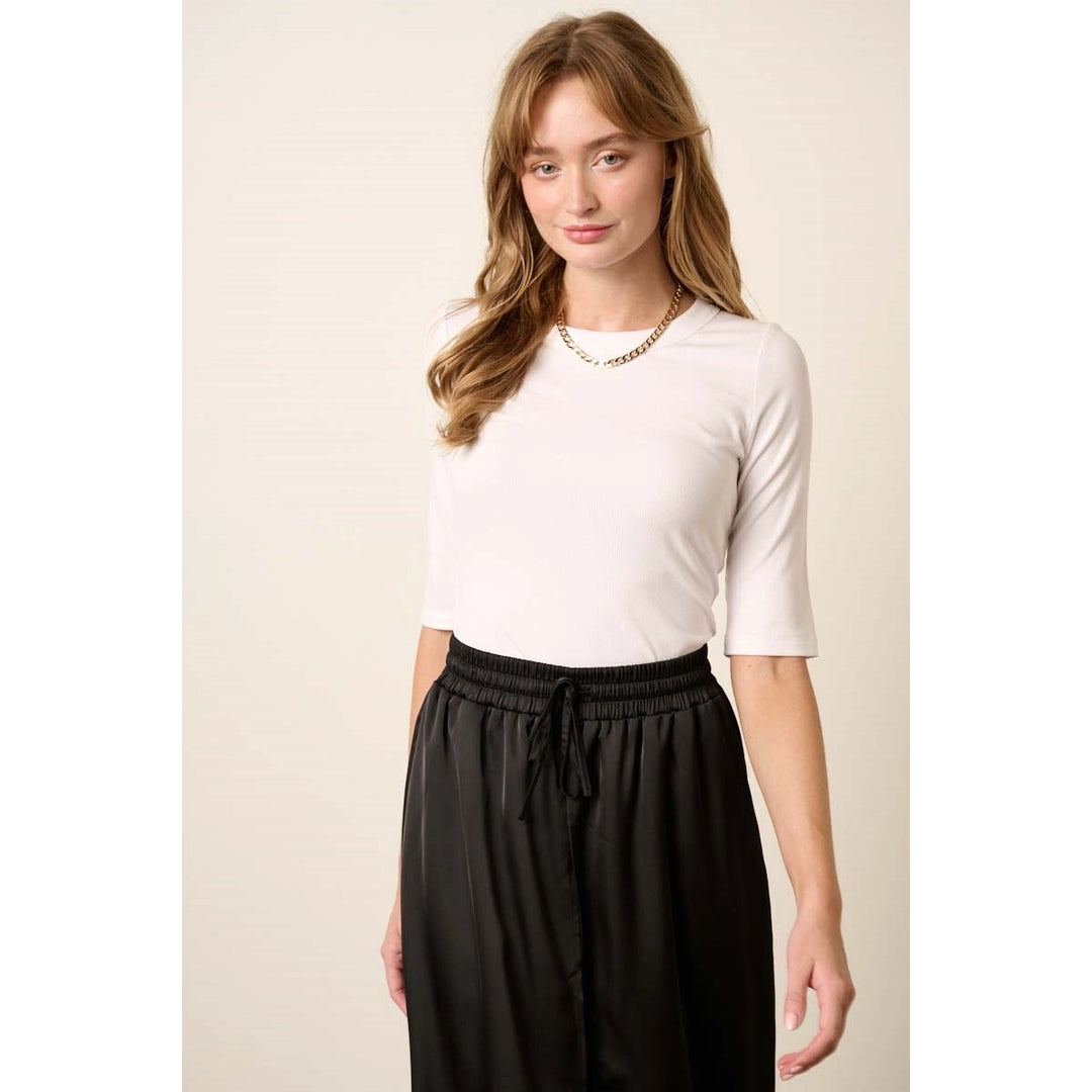 The Ivory Essential Ribbed Tee