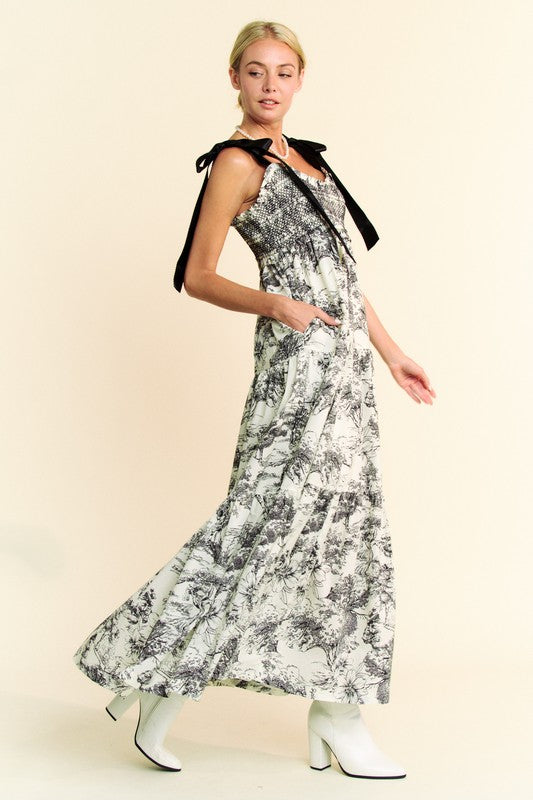 Toile Elegance Maxi Dress