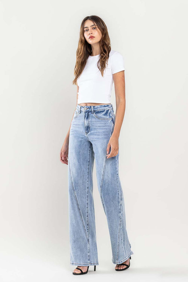 Olivia Ultra High Rise Wide Leg Jean - Vervet by Flying Monkey