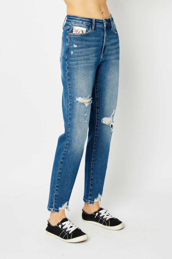 Gina Distressed Slim Jeans Judy Blue