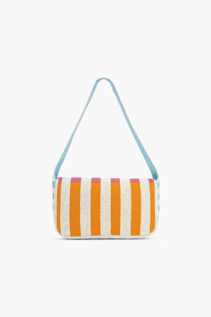 Candy Stripes Embellished Shoulder Bag - America & Beyond