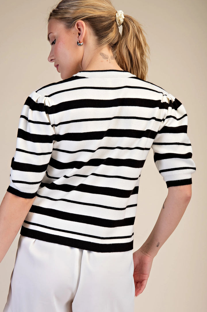 The Black & Ivory Breton Knit