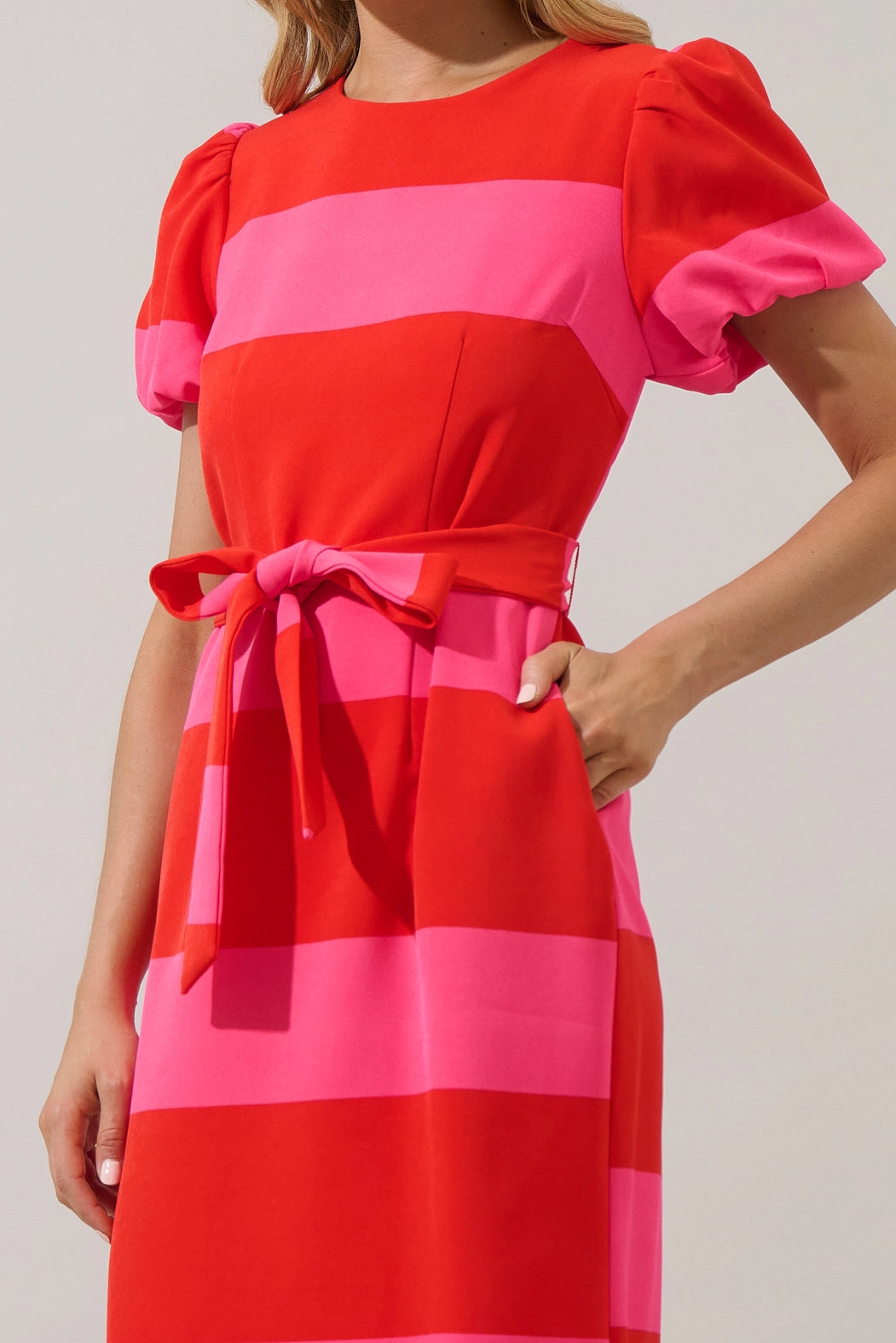 The Lolli Pop Stripe Midi Dress