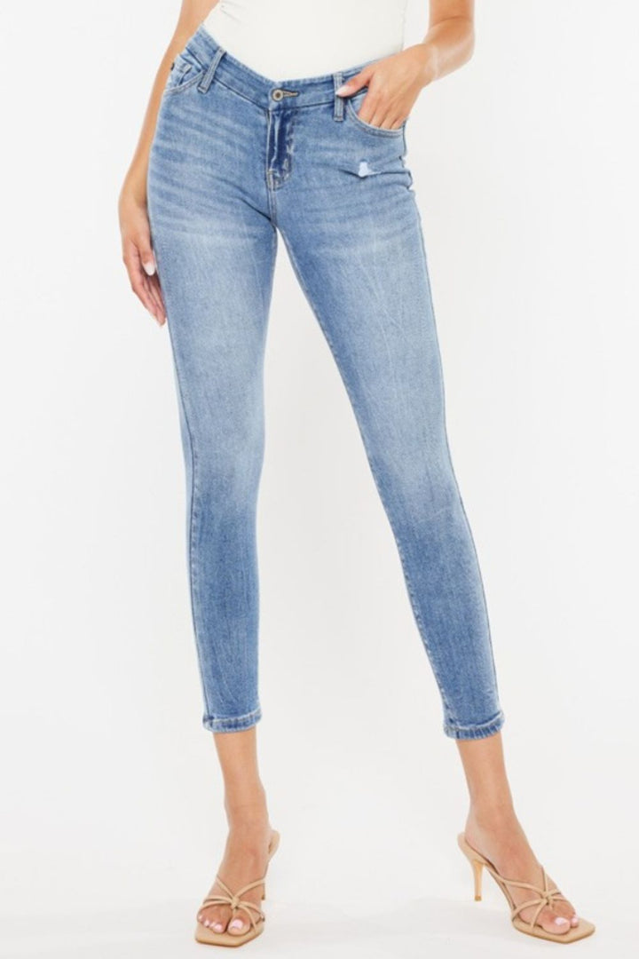 Ellison High Waist Cat's Whiskers Skinny Jeans Kancan