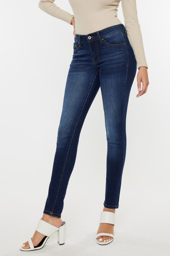 Madison Mid Rise Gradient Skinny Jeans Kancan