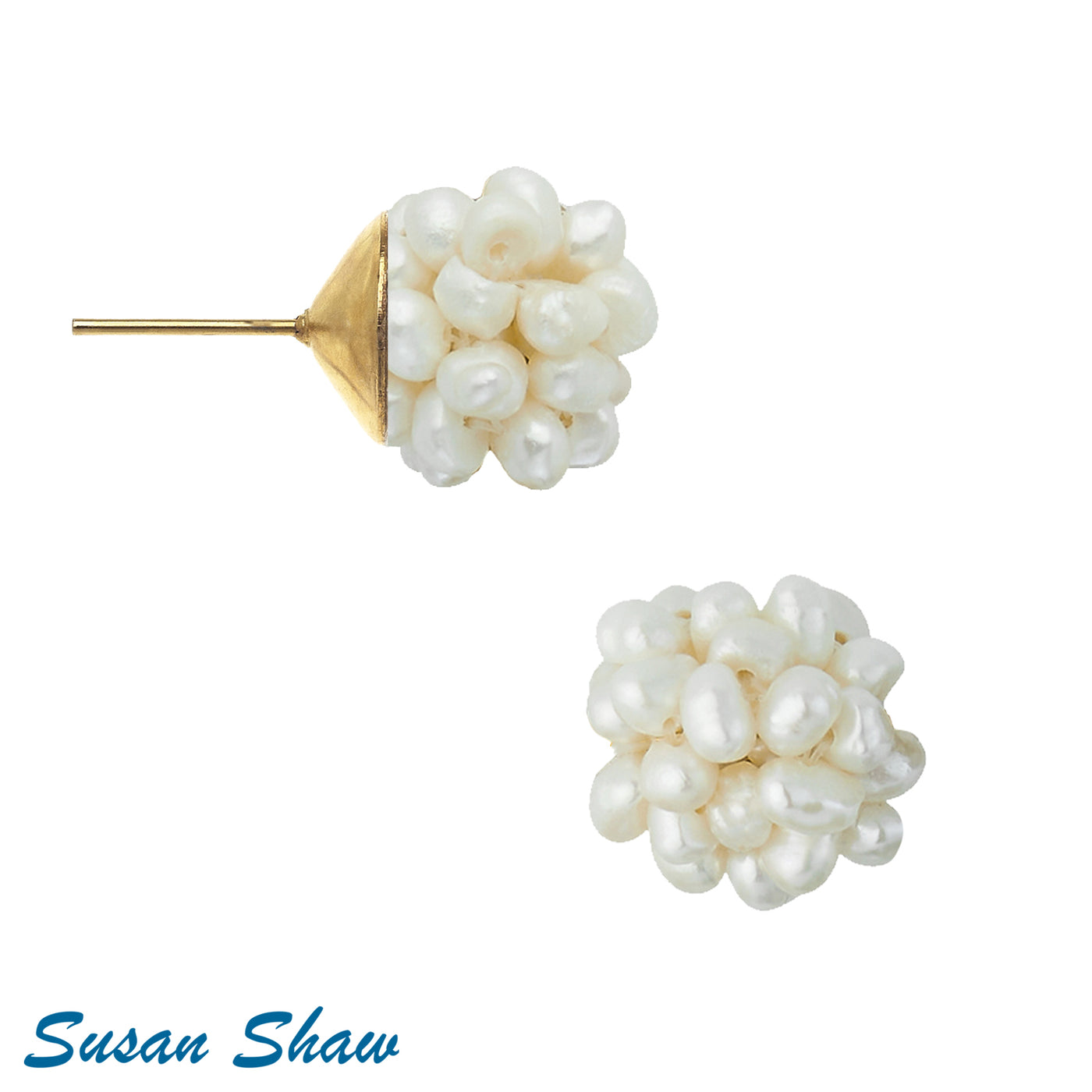 Pearl Cluster Studs - Susan Shaw