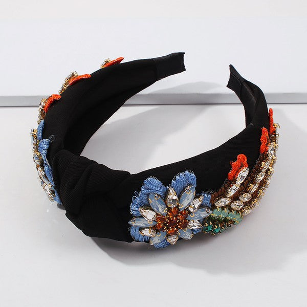 Everleigh Rhinestone Knotted Headband