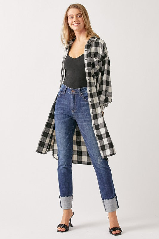 Rubie Buffalo Check Long Shacket - Dress