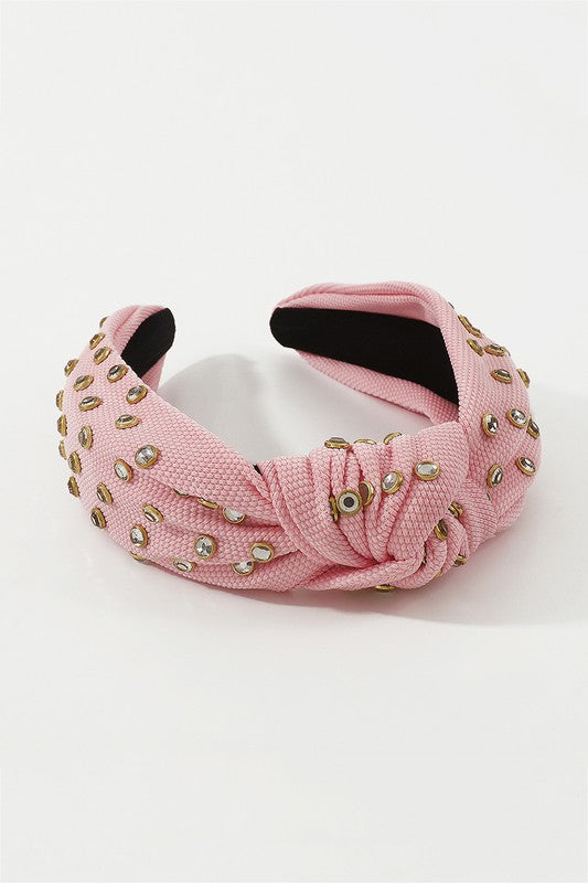 Reese Rhinestone Top Knot Headband