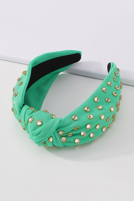 Reese Rhinestone Top Knot Headband