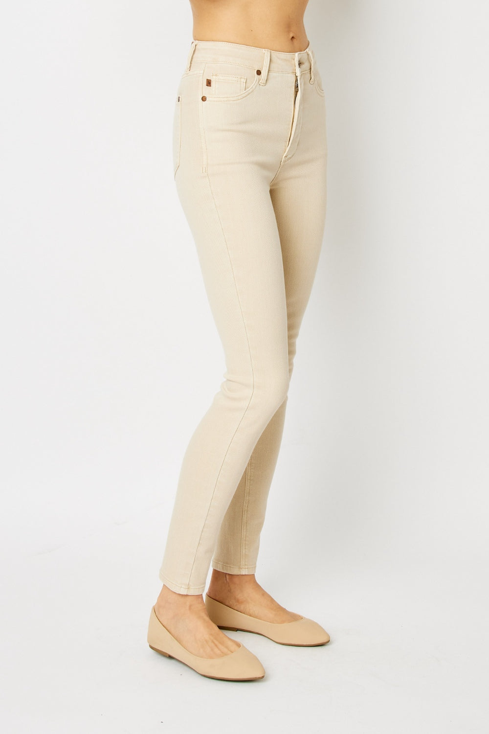 Gennie Garment Dyed Tummy Control Skinny Jeans - Judy Blue