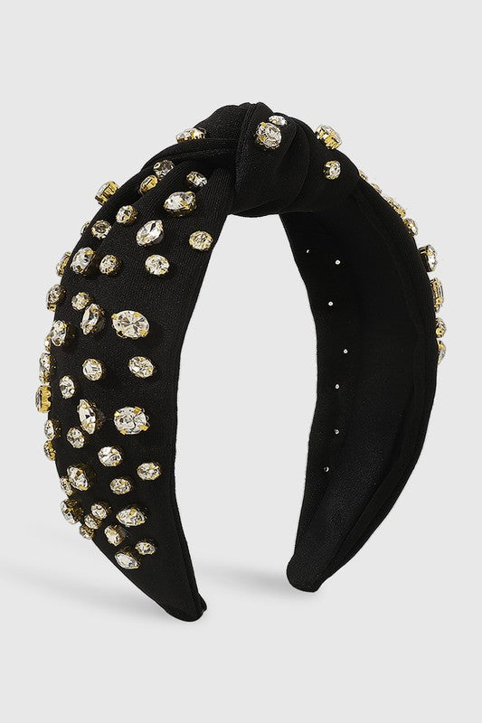 Jamie Rhinestone Top Knot Headband