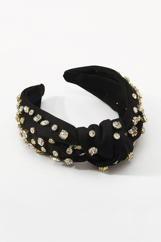 Jamie Rhinestone Top Knot Headband