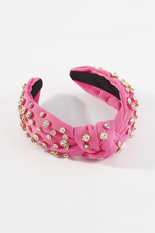 Jamie Rhinestone Top Knot Headband