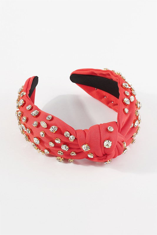 Jamie Rhinestone Top Knot Headband