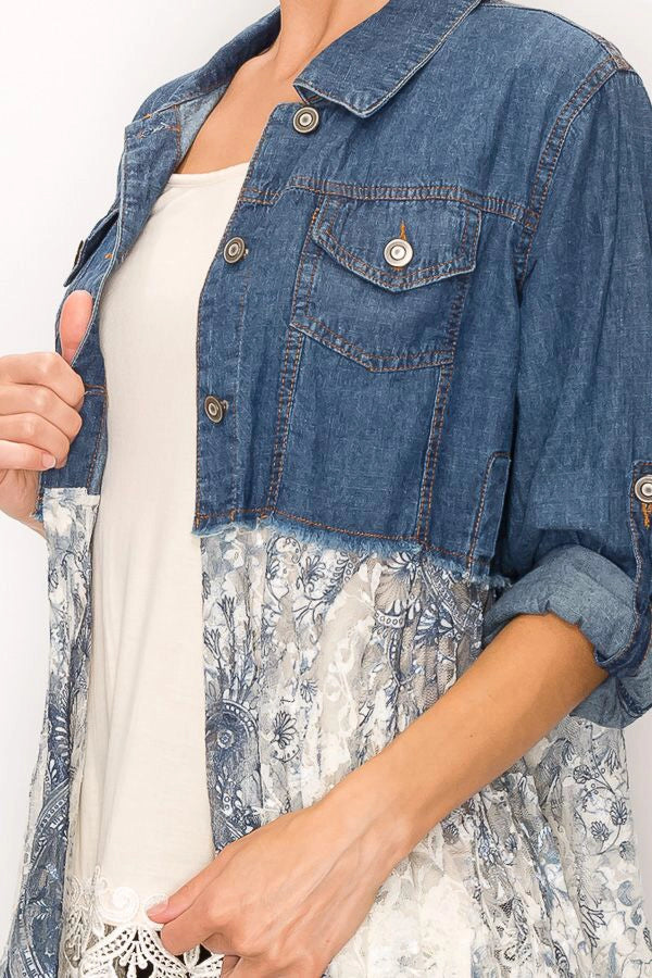 Lace & Denim Harmony Jacket