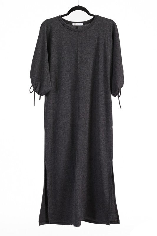 Spa Day Midi Dress in Charcoal