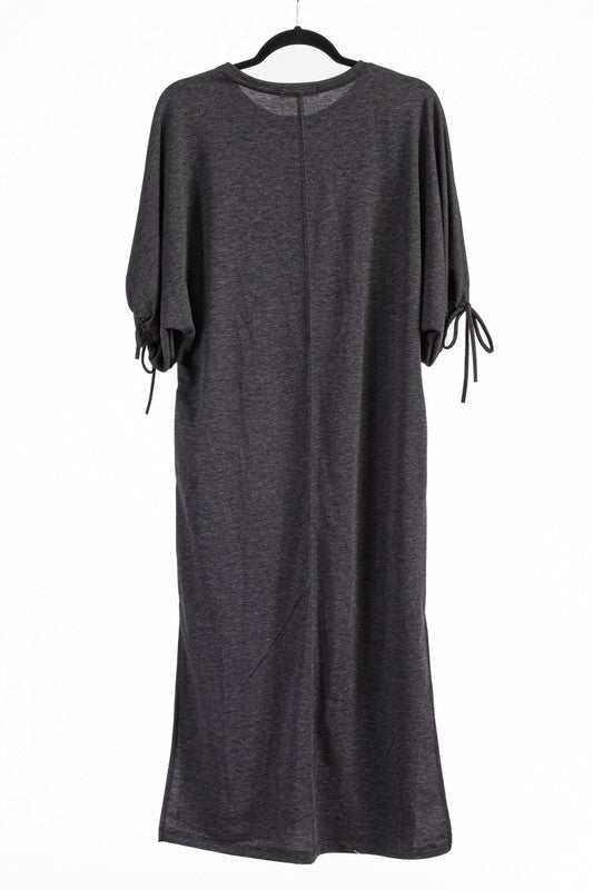 Spa Day Midi Dress in Charcoal