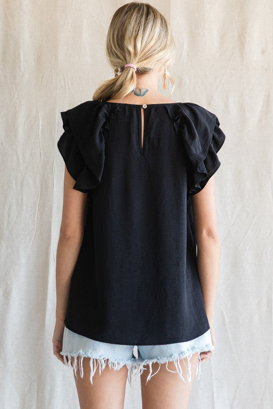 Jillian Ruffled Sleeve Top