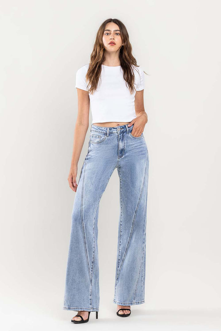 Olivia Ultra High Rise Wide Leg Jean - Vervet by Flying Monkey