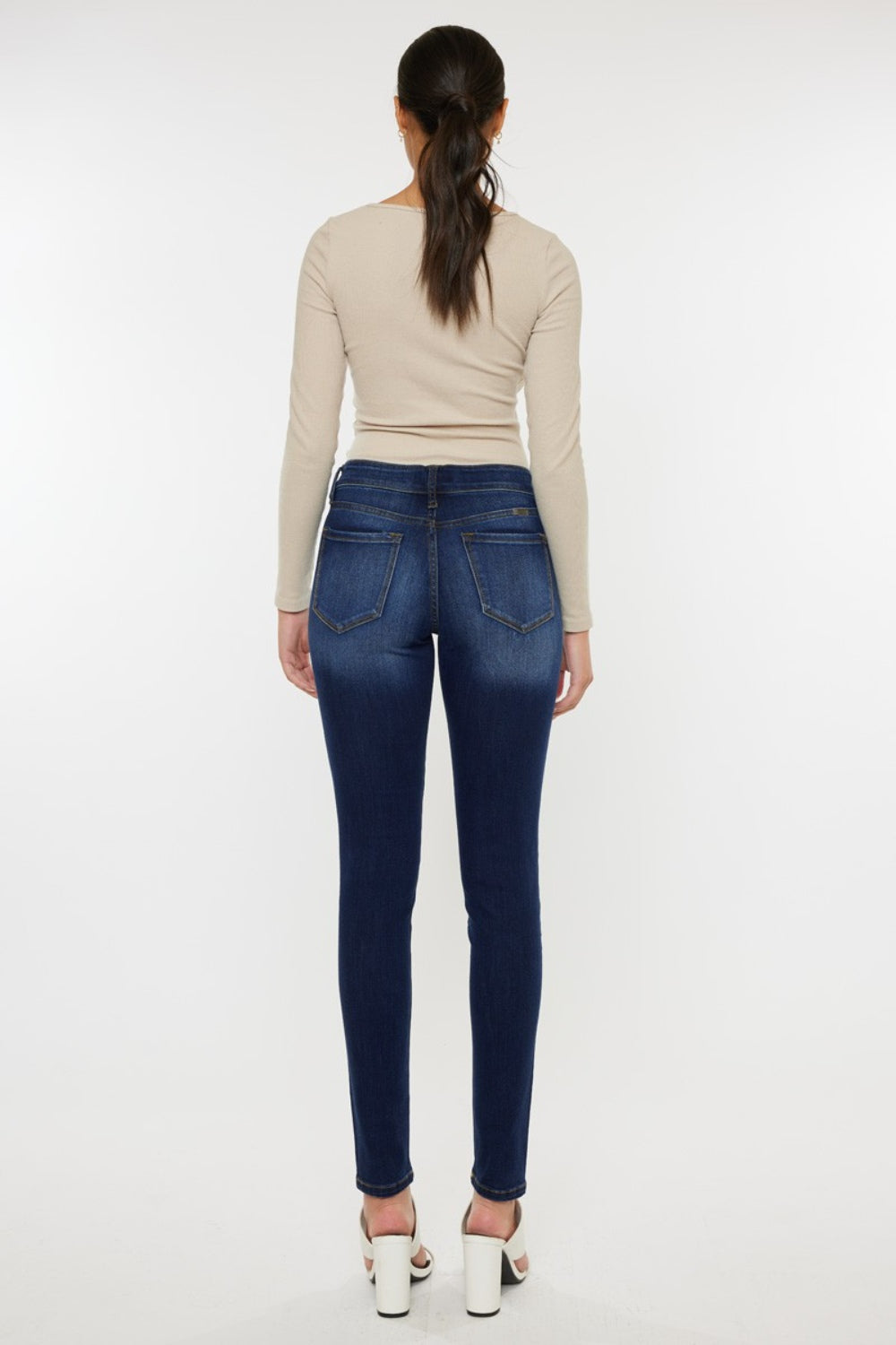 Madison Mid Rise Gradient Skinny Jeans Kancan