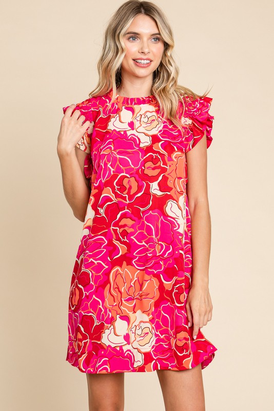 I Can Buy My Own Flowers Ruffle Dress