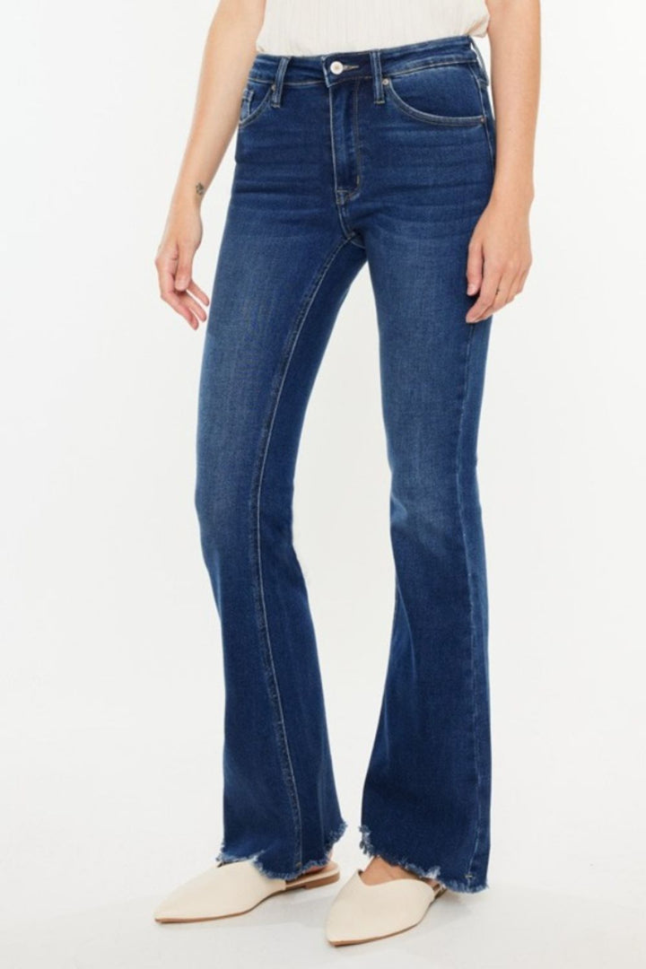 Alice Cat's Whiskers Raw Hem Flare Jeans Kancan