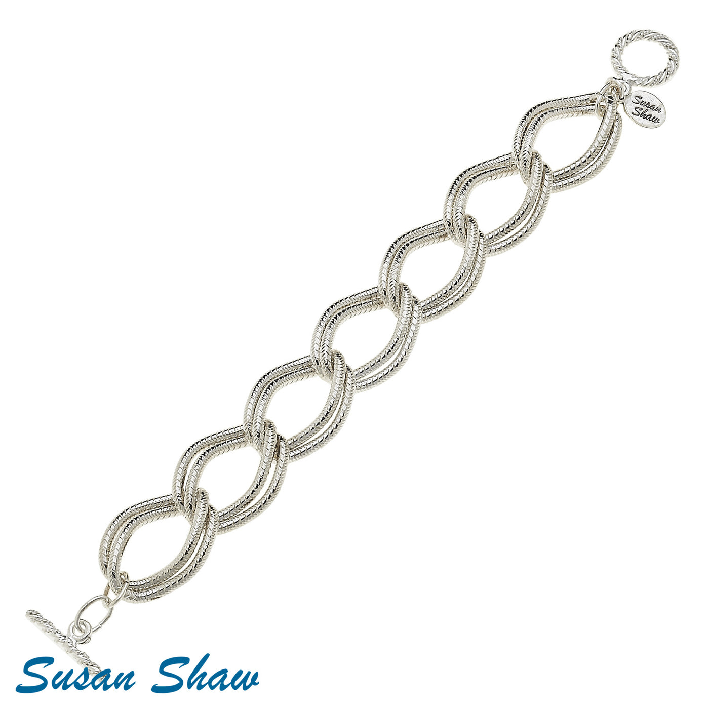 Textured Silver Bracelet - Susan Shaw