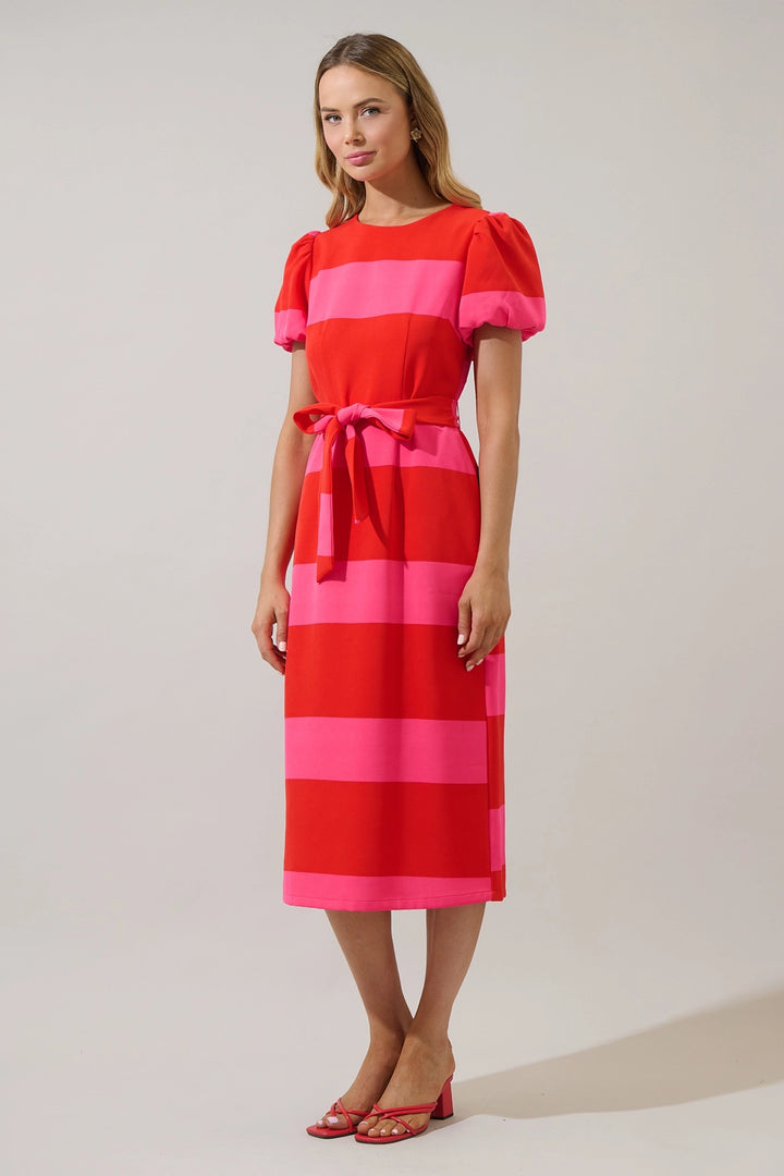 The Lolli Pop Stripe Midi Dress