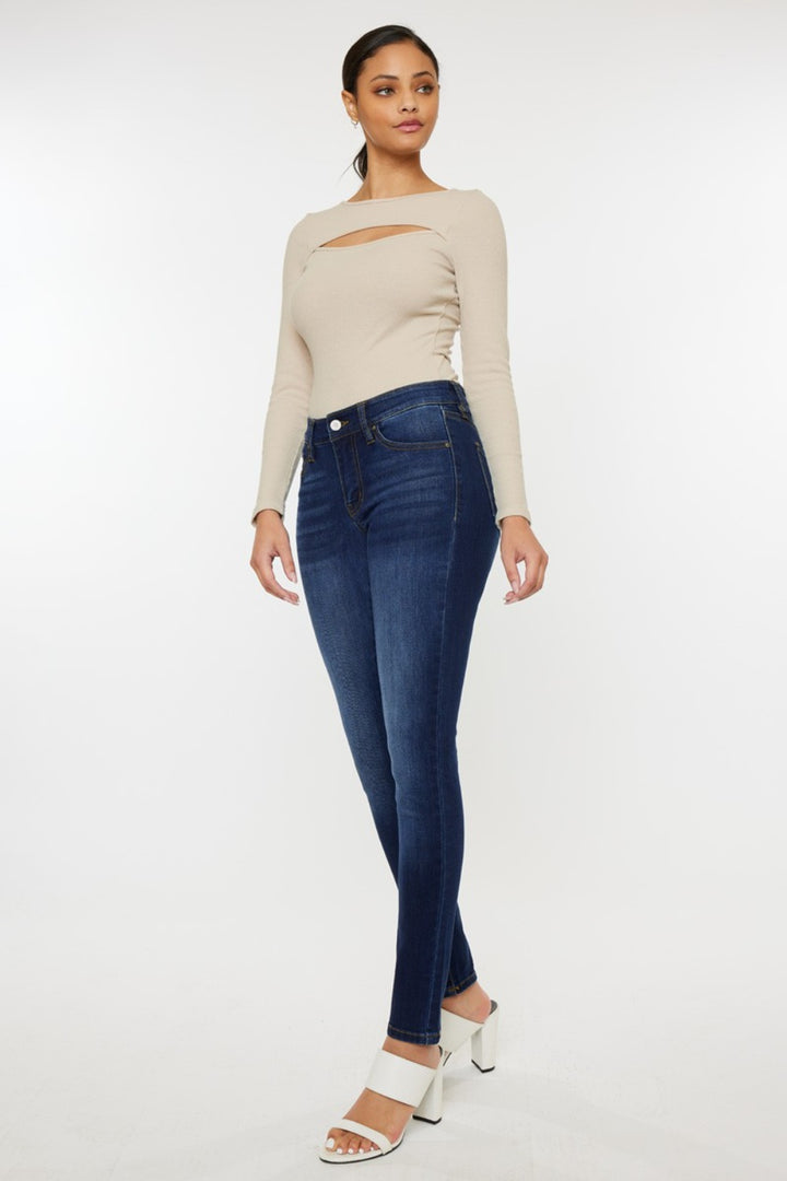 Madison Mid Rise Gradient Skinny Jeans Kancan