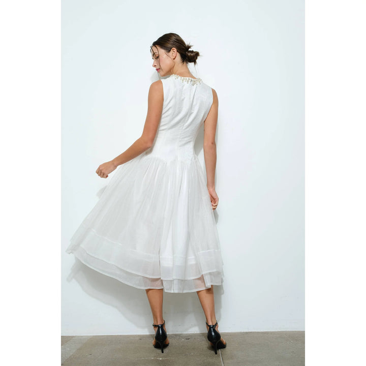 The Ivory Heirloom Tulle Midi Dress