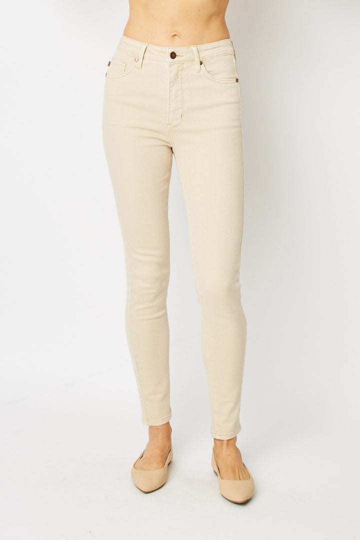 Gennie Garment Dyed Tummy Control Skinny Jeans - Judy Blue