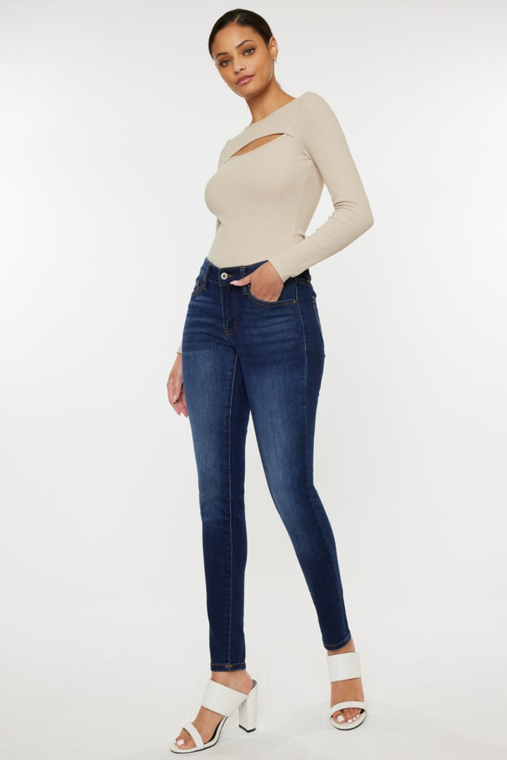 Madison Mid Rise Gradient Skinny Jeans Kancan