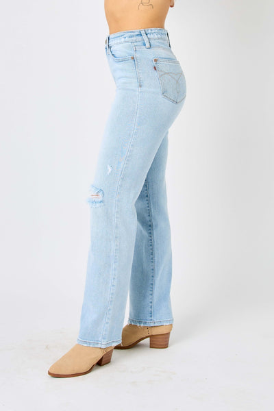Holy Toledo! High Waist Distressed Straight Jeans