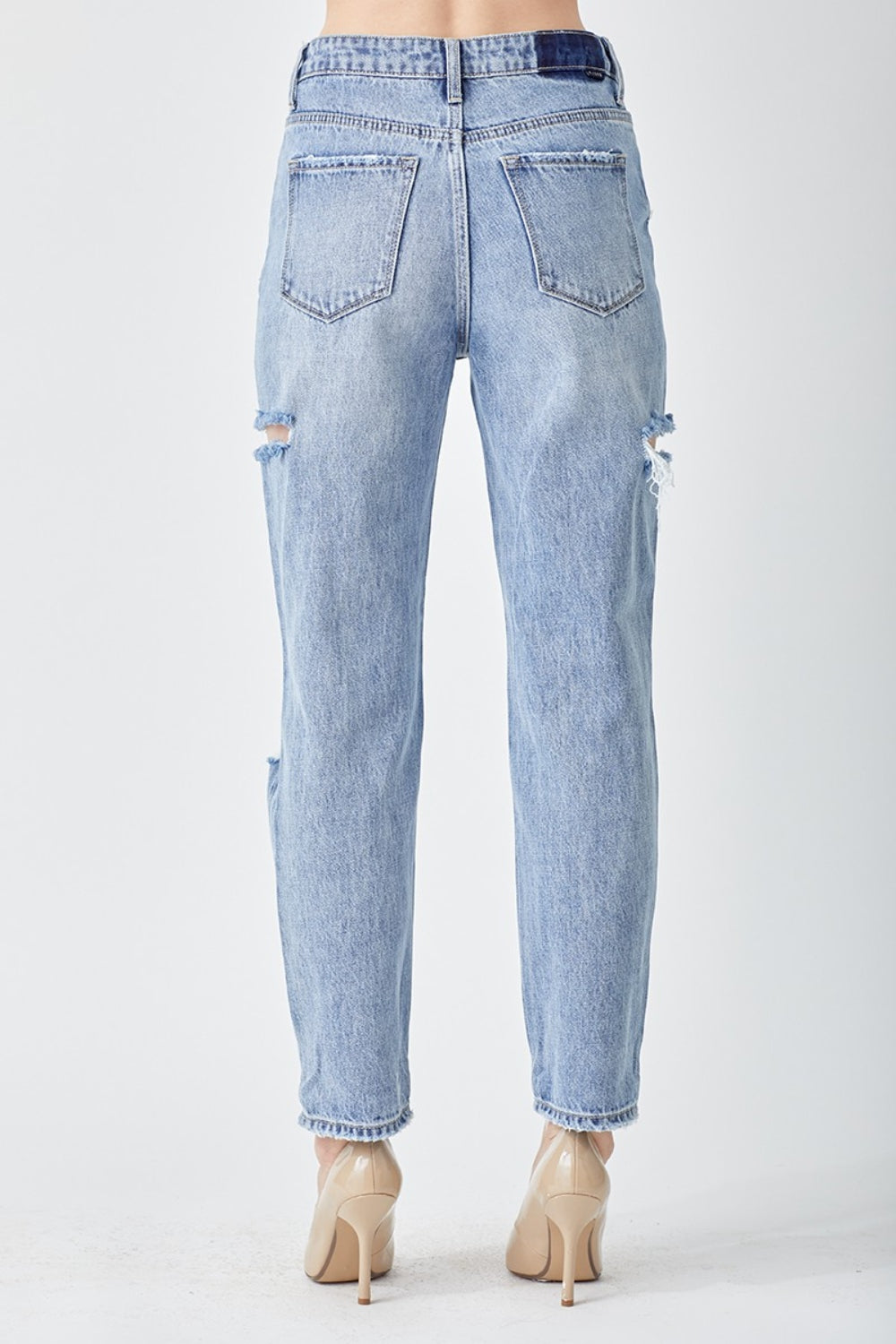 Jasmine Distressed Slim Cropped Jeans - RISEN