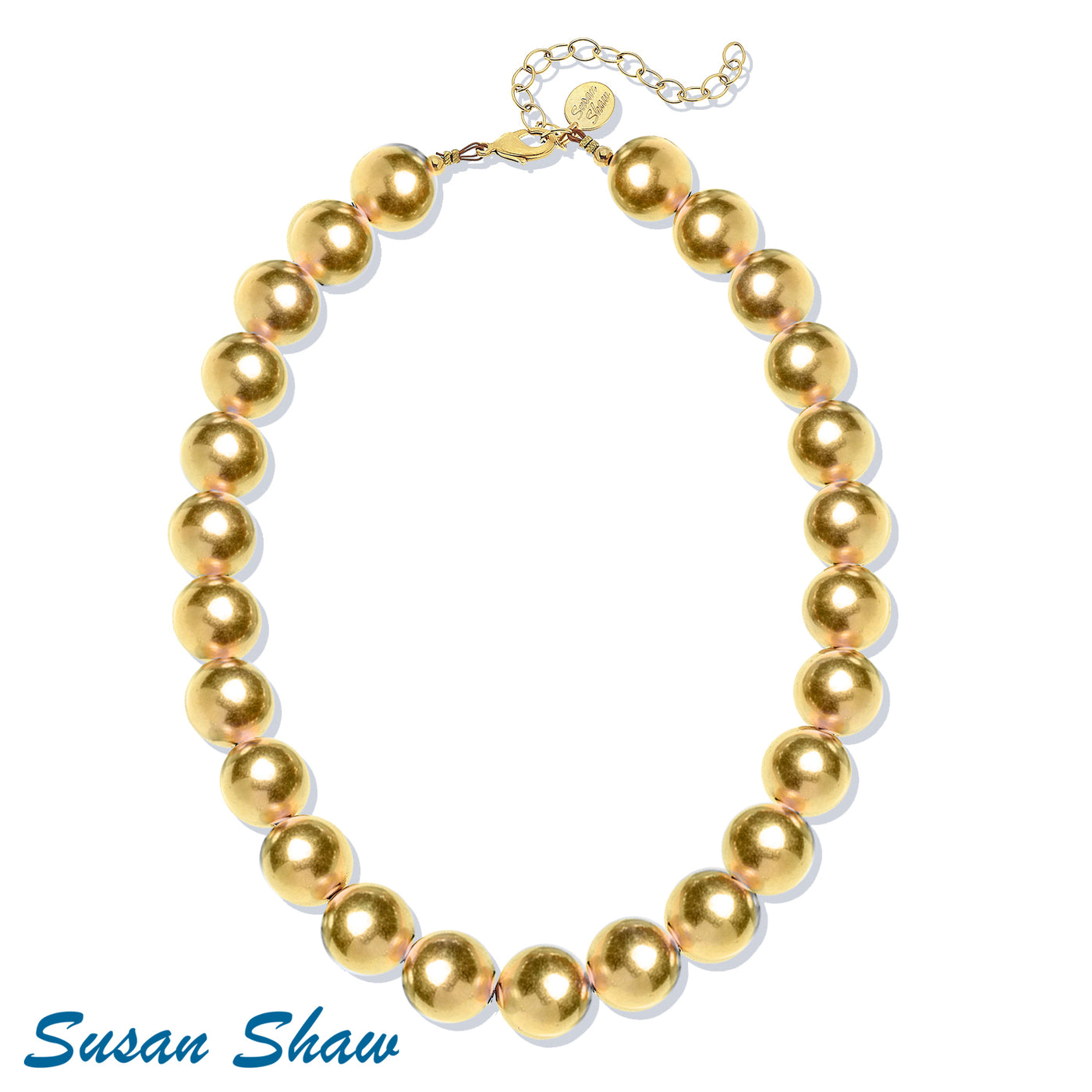 Gold Plated Ball Choker - Susan Shaw