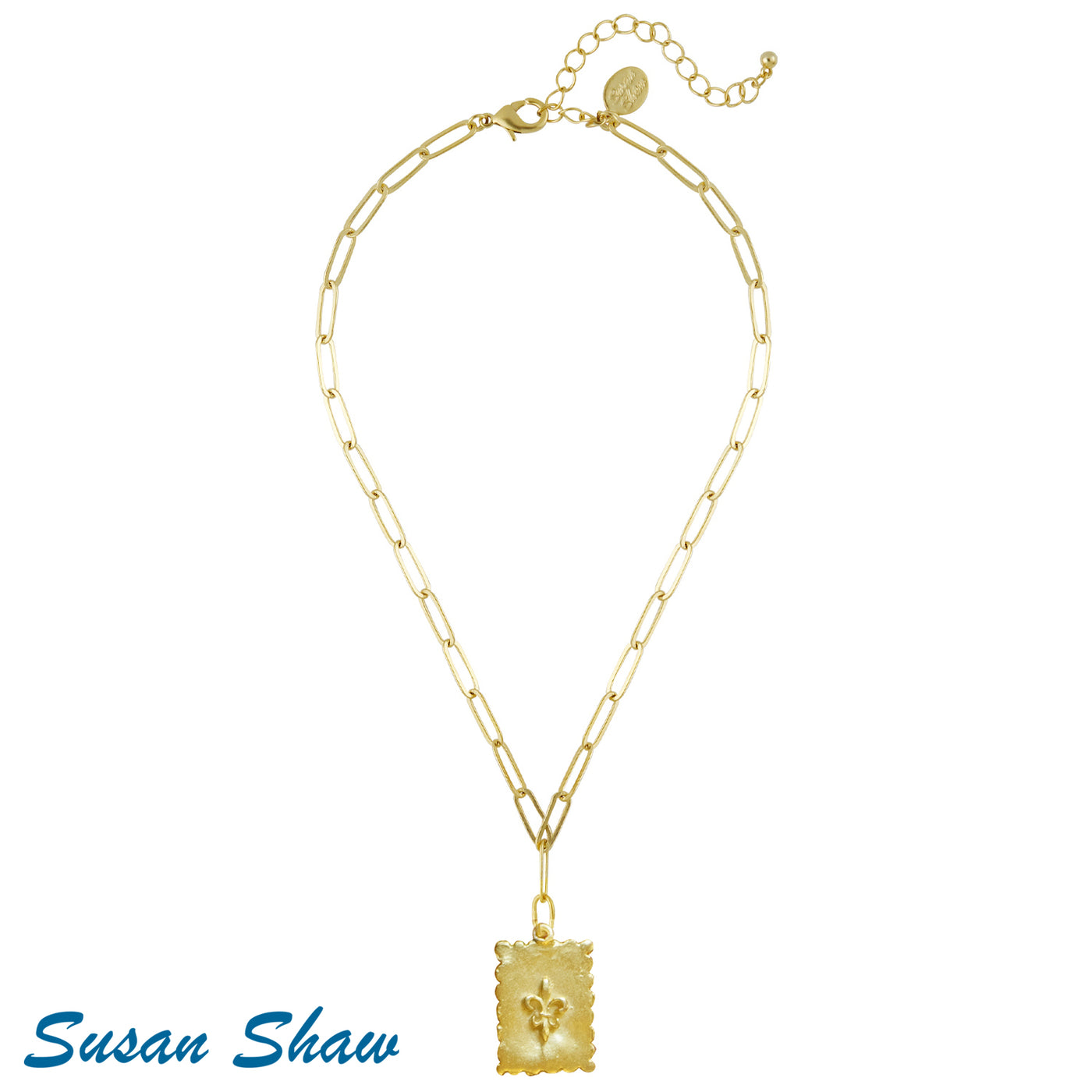 Fleur De Lis Stamp Necklace - Susan Shaw