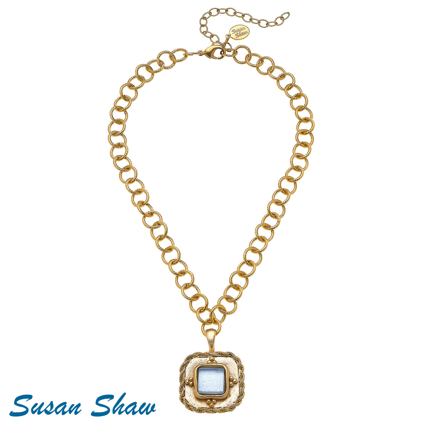 Madeline White French Glass Chain Necklace - Susan Shaw
