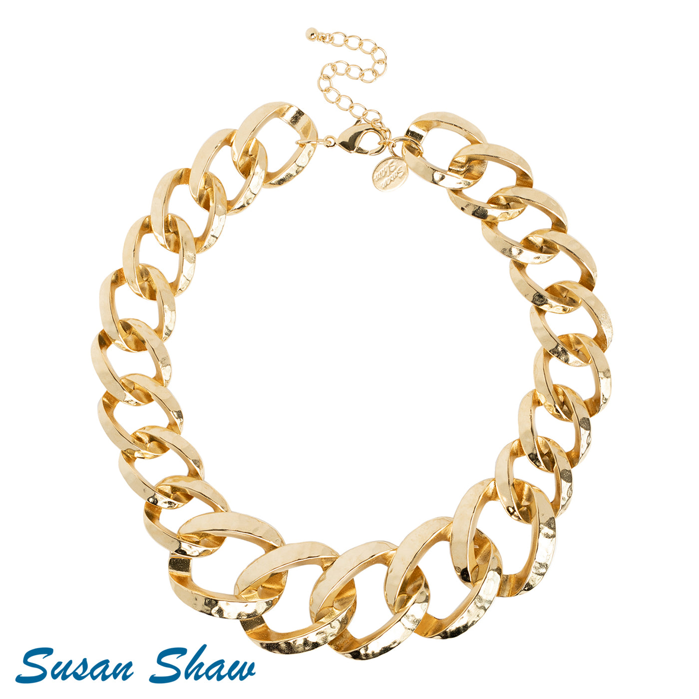 Gold Large Graduated Chain Necklace - Susan Shaw