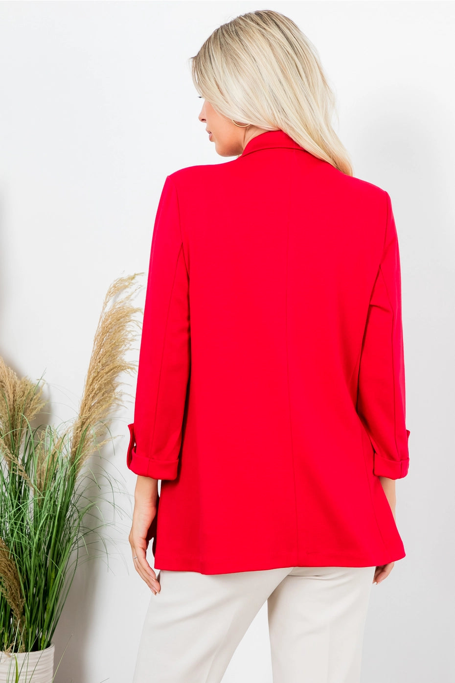 The Signature Ponte Blazer in True Red