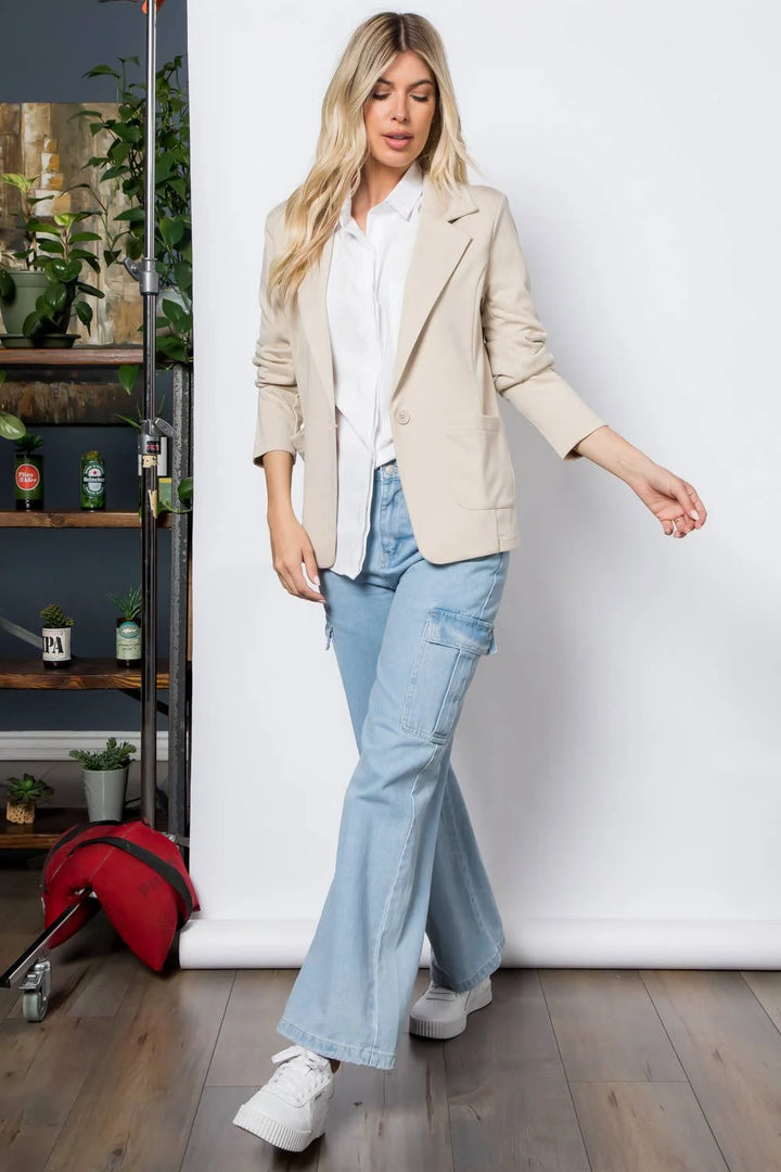 The City Classic Blazer in Stone