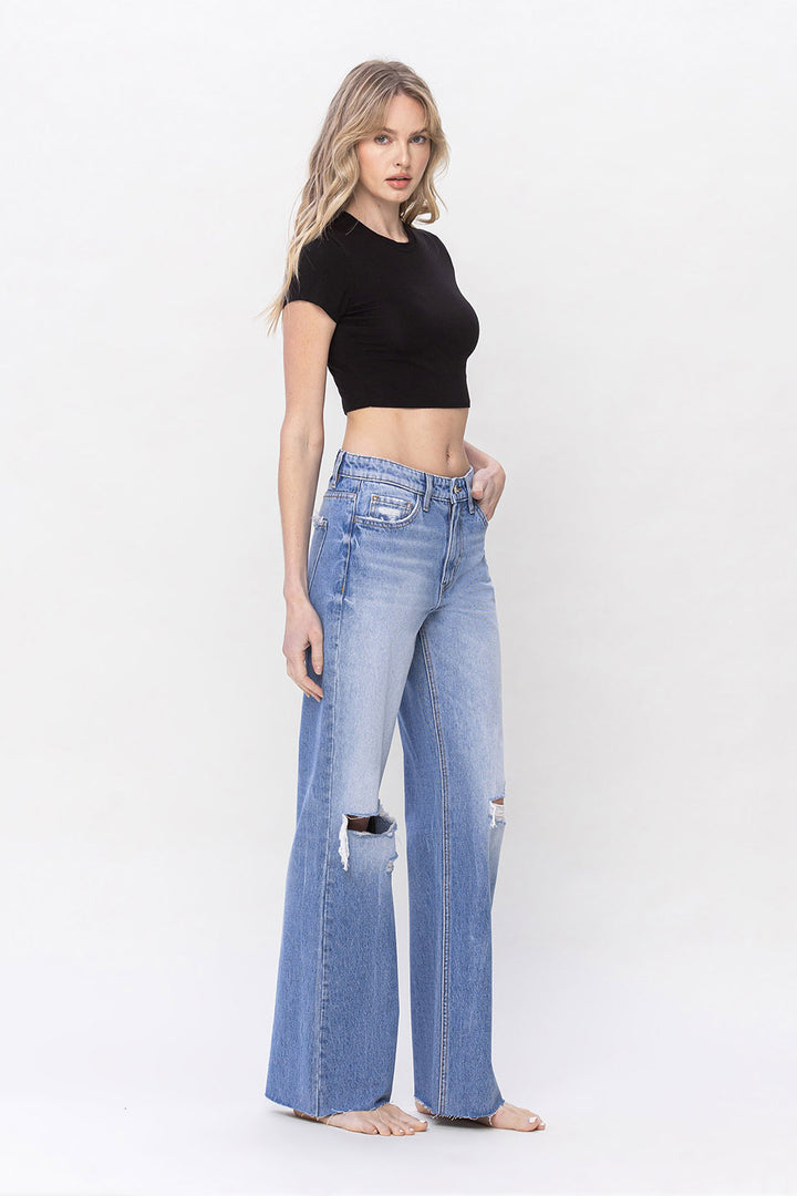 Deana 90's Vintage High Rise Loose Fit Jean T5948 - VERVET by FLYING MONKEY