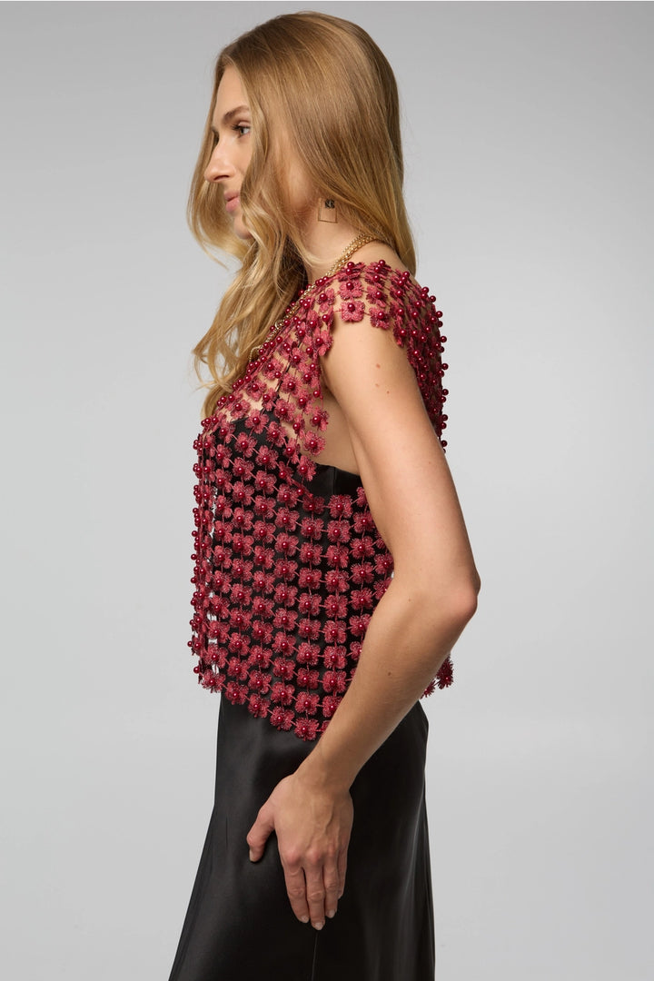 Floral Shell Pearl Capelet - SACCHI