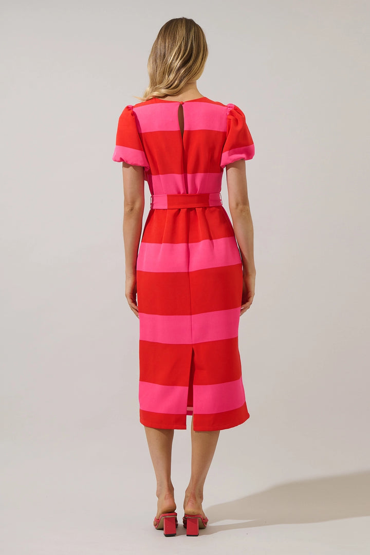 The Lolli Pop Stripe Midi Dress