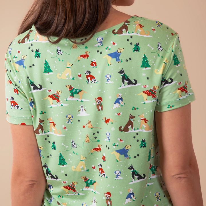 Santa Paws Pajama Top | S ft Green - Amanda Blu