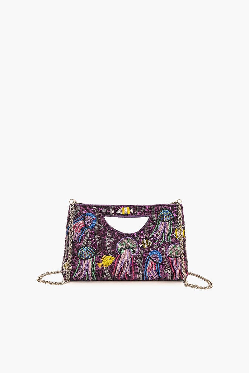 Jelly Fish Beaded Handheld Clutch - America & Beyond