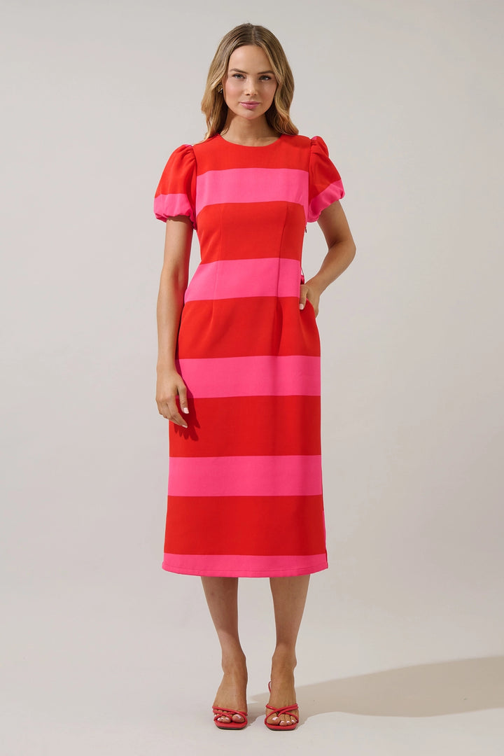 The Lolli Pop Stripe Midi Dress