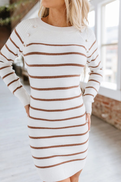 Valentina Striped Sweater Dress
