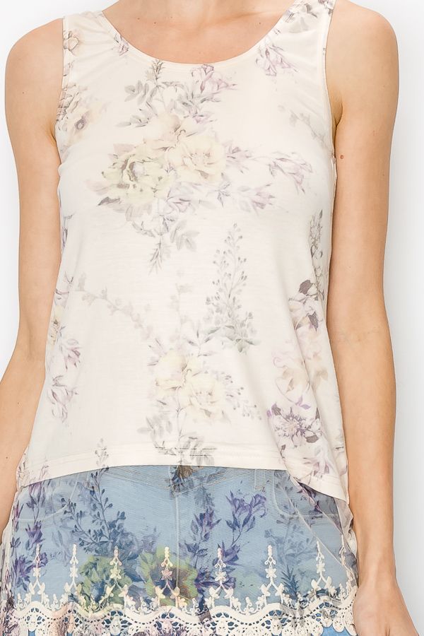 Elizabeth Tea Rose Lacey Tank